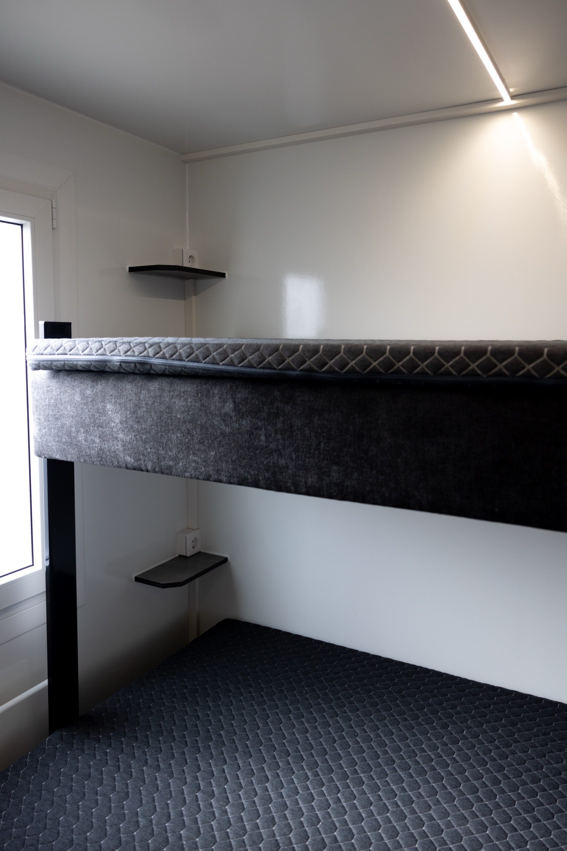 Stapelbedden met LED-verlichting