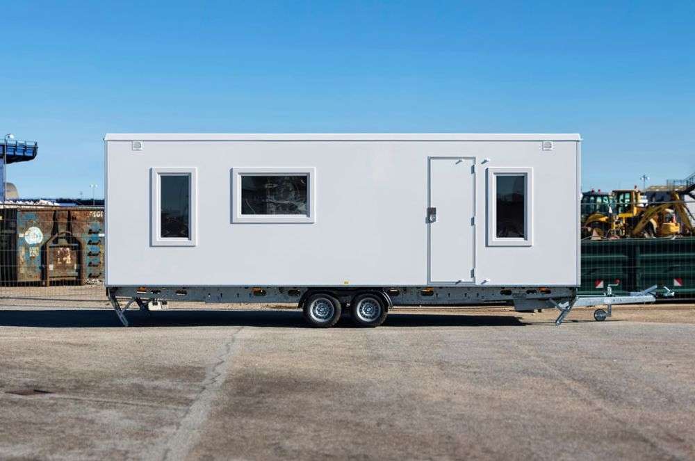 Mobiele woonunit DL730 — exterieur op wielen